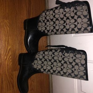 Authentic Coach Rainboots size 7